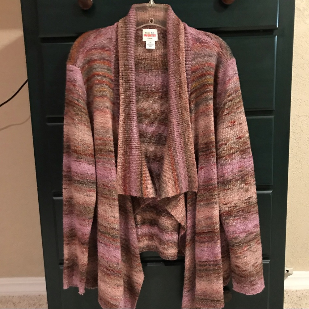 Ruby Rd. Multicolor Knit Cardigan - Picture 2 of 6